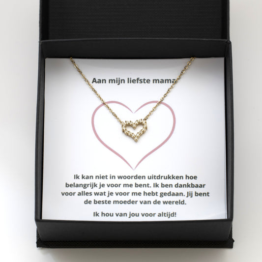 Aan mijn liefste mama- hartenketting