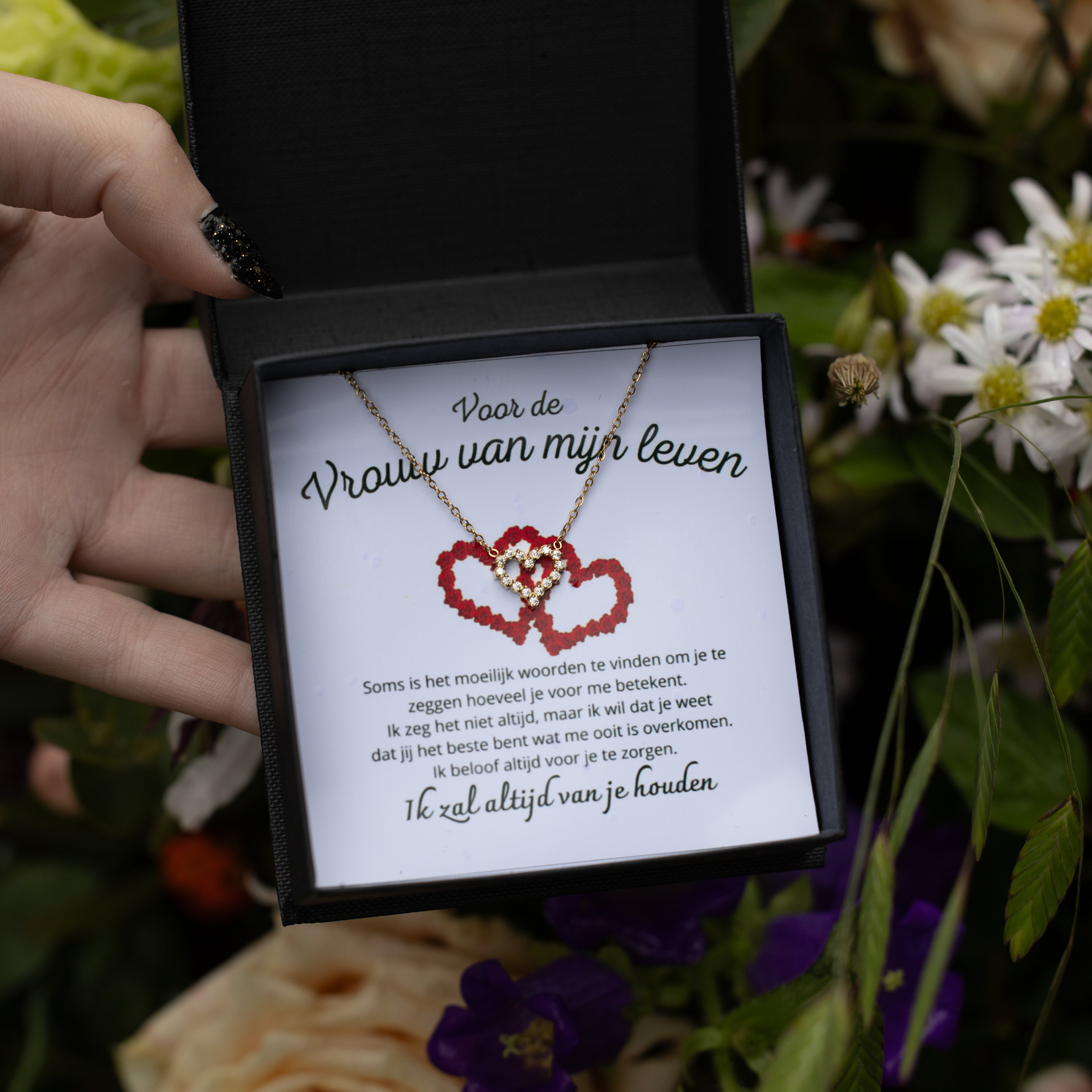 Vrouw van mijn leven - hartenketting
