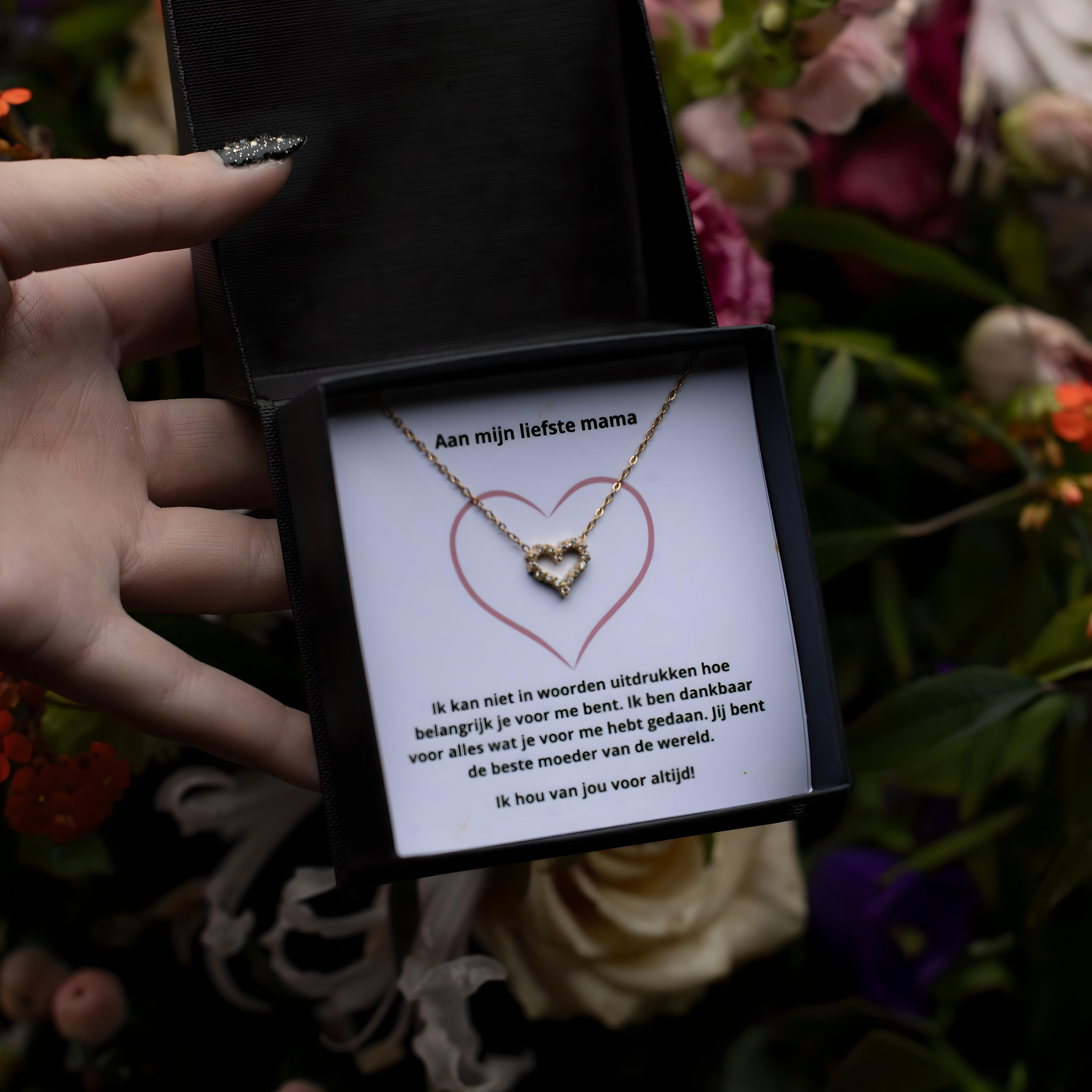 Aan mijn liefste mama- hartenketting